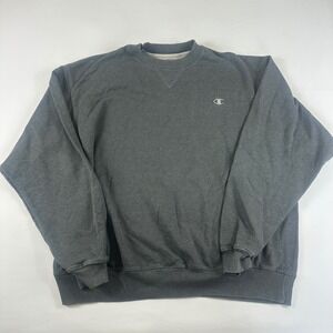 Champion Men's Gray Crewneck Sweatshirt‎ XL Embroidered Logo Casual Comfort